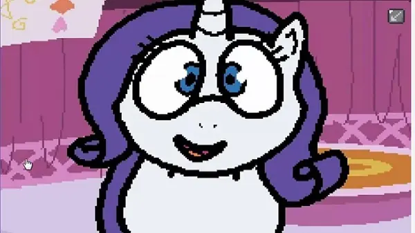Non-explicit Banned From Equestria gameplay capture featuring Rarity